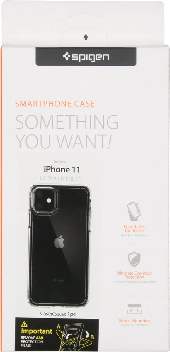 Spigen Ultra Hybrid 076CS27185 iPhone 11 Hoesje - Transparant
