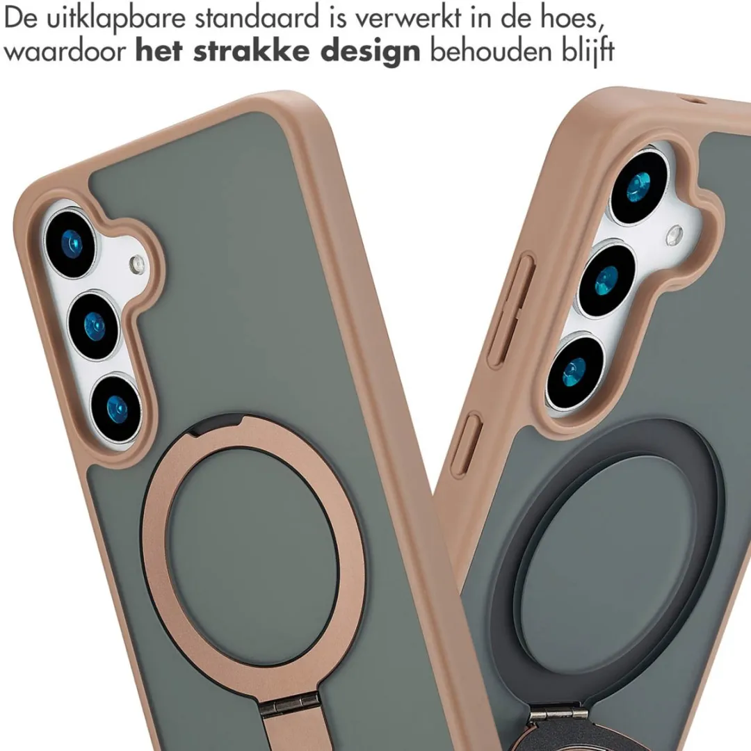Accezz Hoesje Samsung Galaxy S25 Plus Magnetische Ring - Bruin