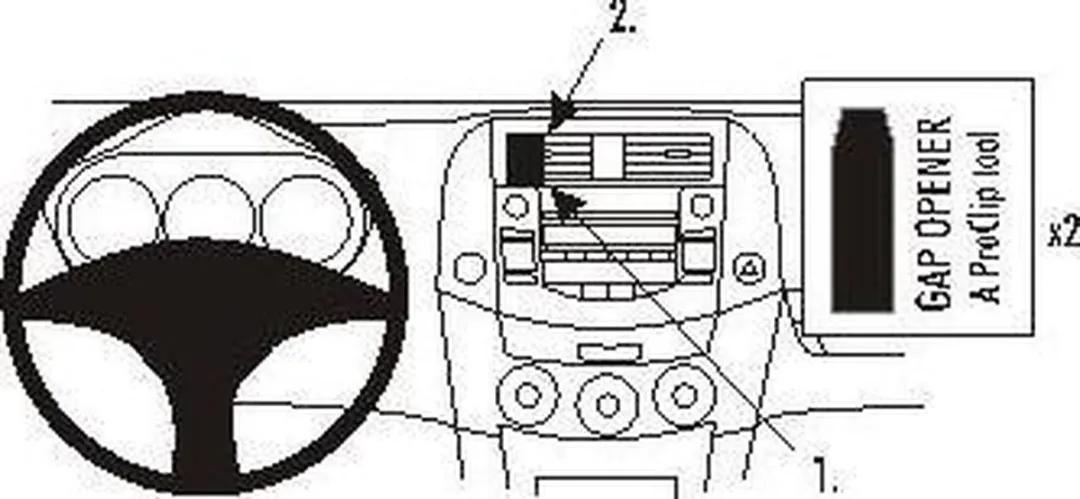 Brodit Center Mount Toyota RAV4 07-10 USA - Zwart - 853831 - afbeelding 6 van 6