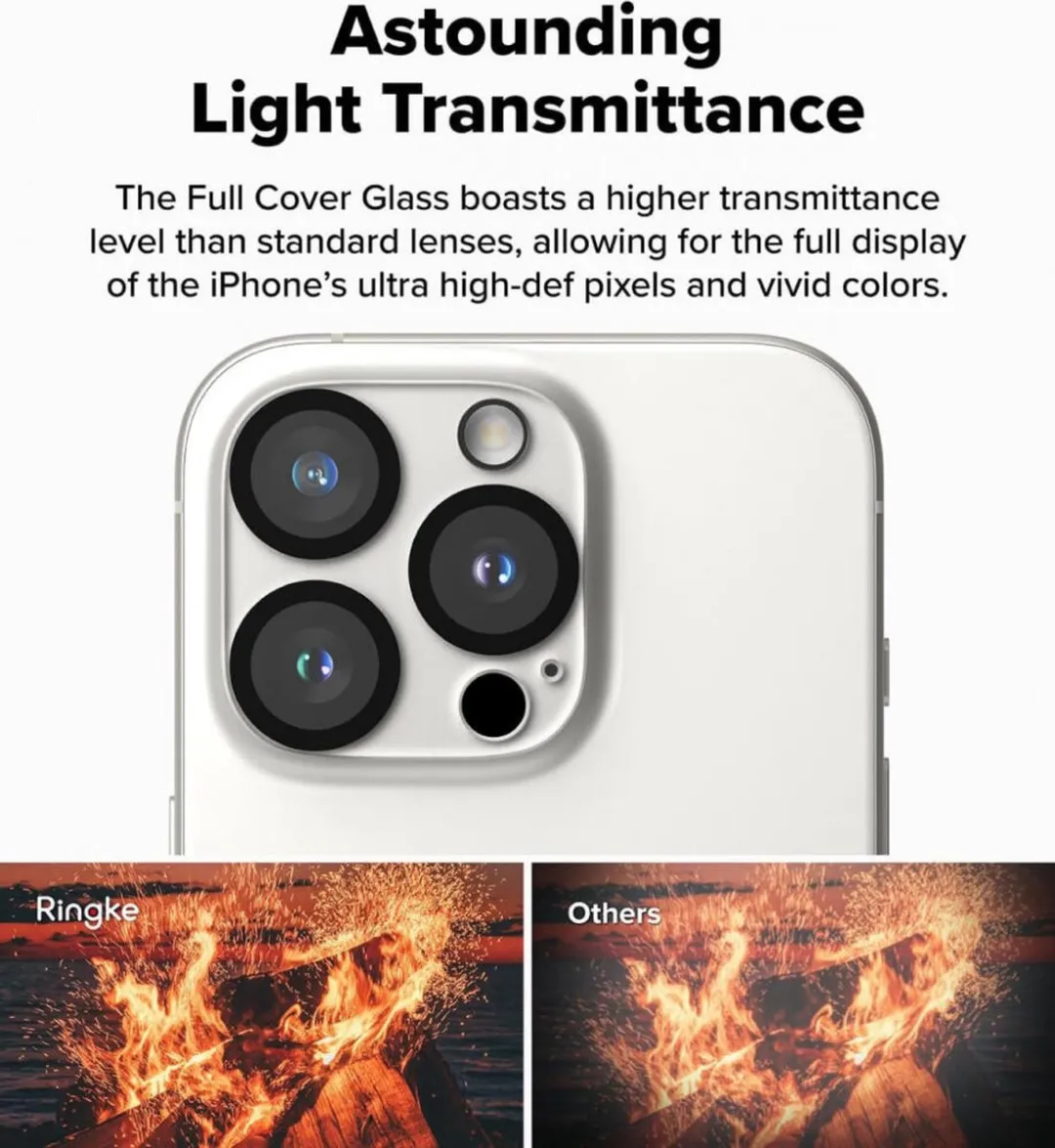 Ringke Full Cover Glass Camera Beschermer iPhone 16 Pro/Pro Max - 2 Stuks