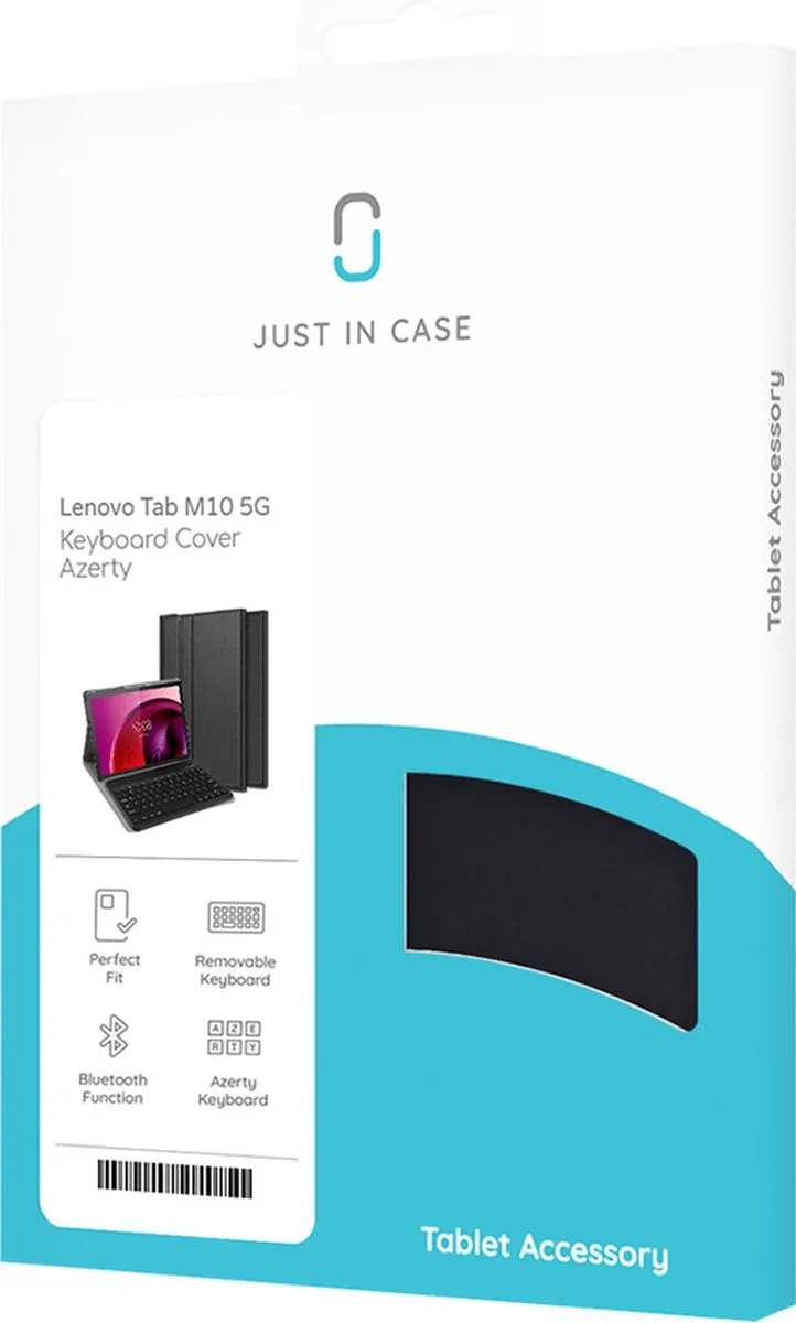 Just in Case Cazy Tablethoes Lenovo Tab M10 5G - AZERTY Toetsenbord - Zwart