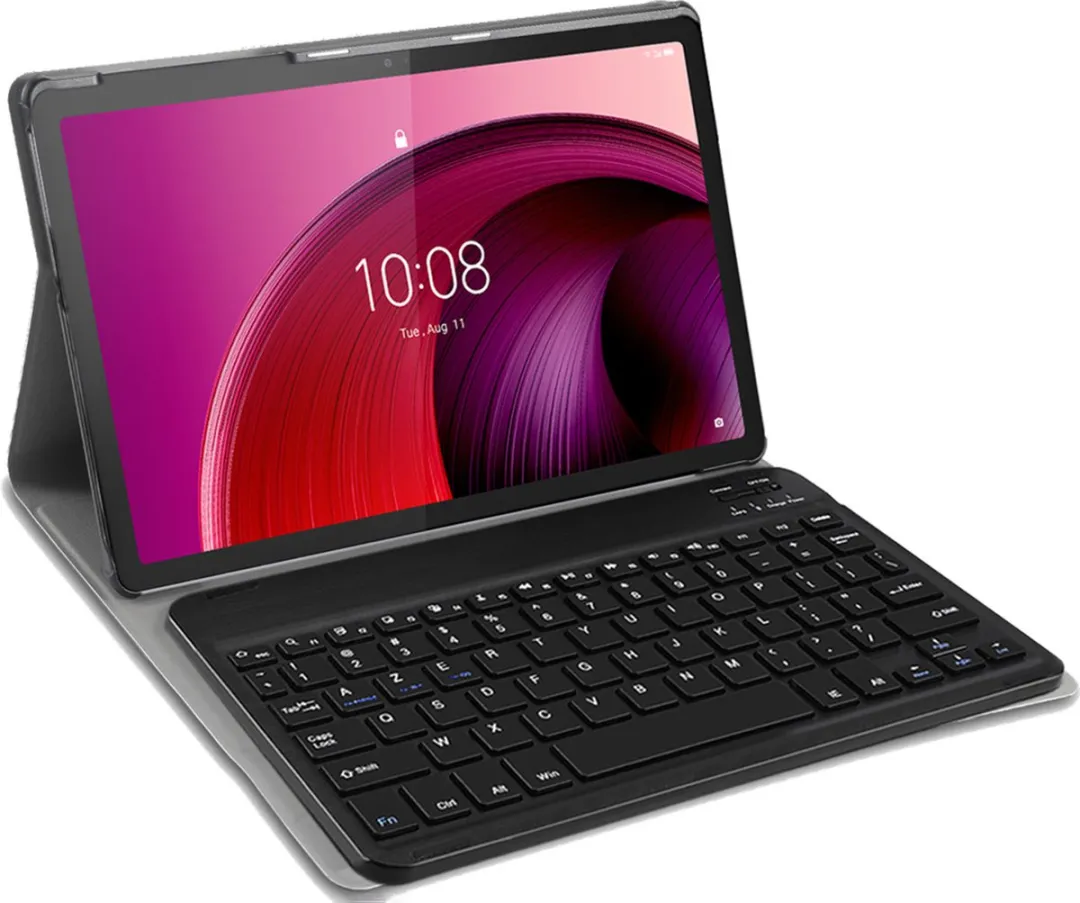 Just in Case Cazy Tablethoes Lenovo Tab M10 5G - AZERTY Toetsenbord - Zwart