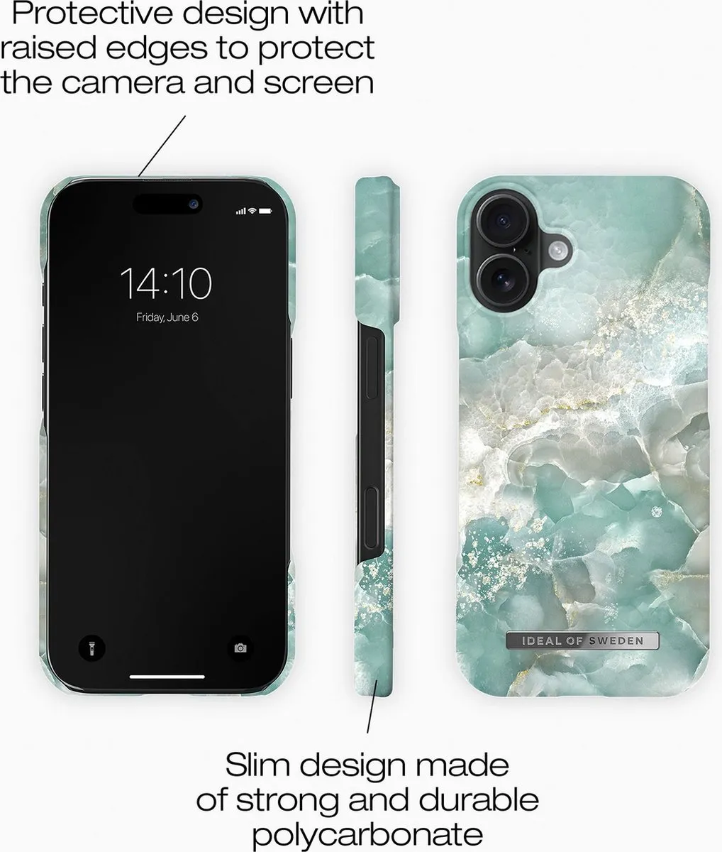 iDeal of Sweden iPhone 16 Fashion Case MagSafe Azura Marble - IDFCMS-I2461-391