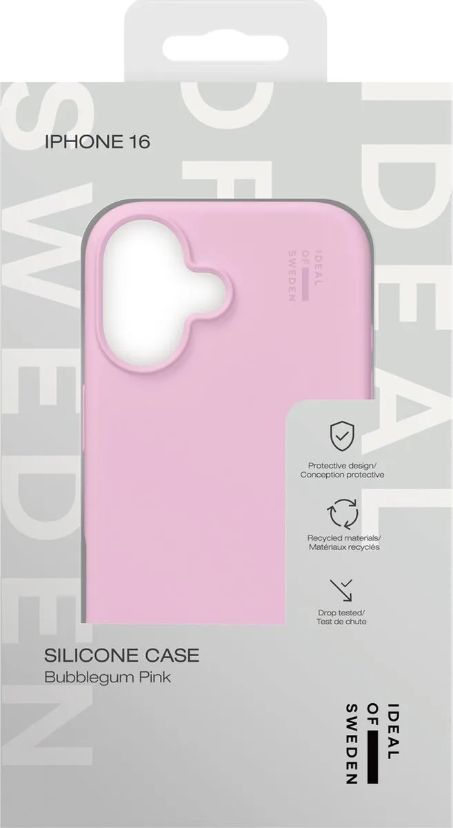 iDeal of Sweden iPhone 16 Silicone Hoesje - Bubble Gum Roze - IDSIC-I2461-498