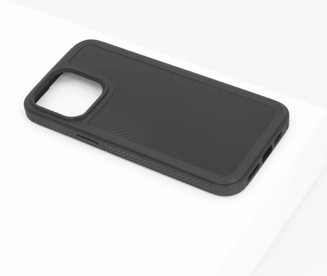 BMAX Carbon Hoesje iPhone 14 Pro Max - Zwart