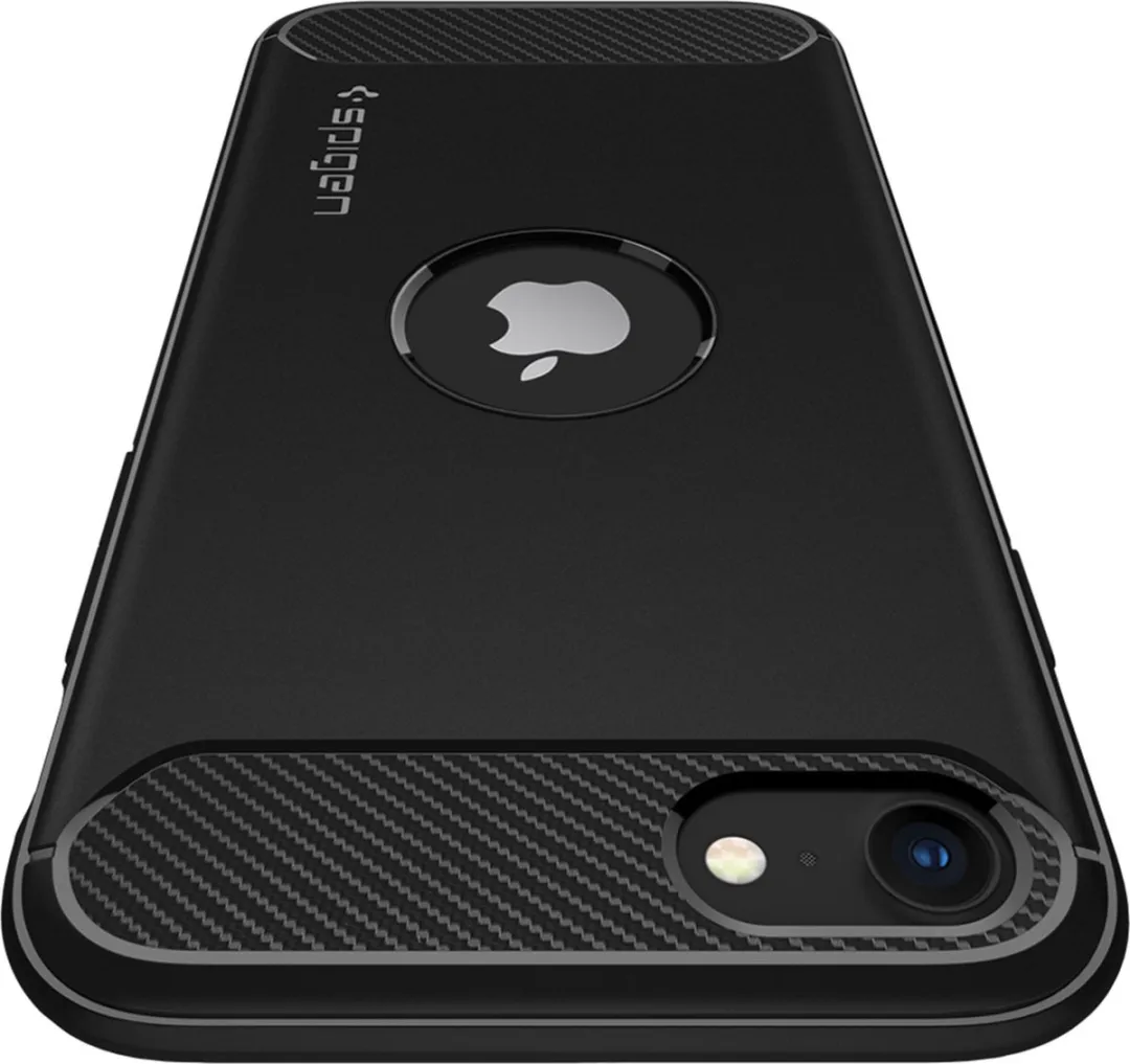 Spigen Rugged Armor Air Cushion iPhone hoesje - Zwart