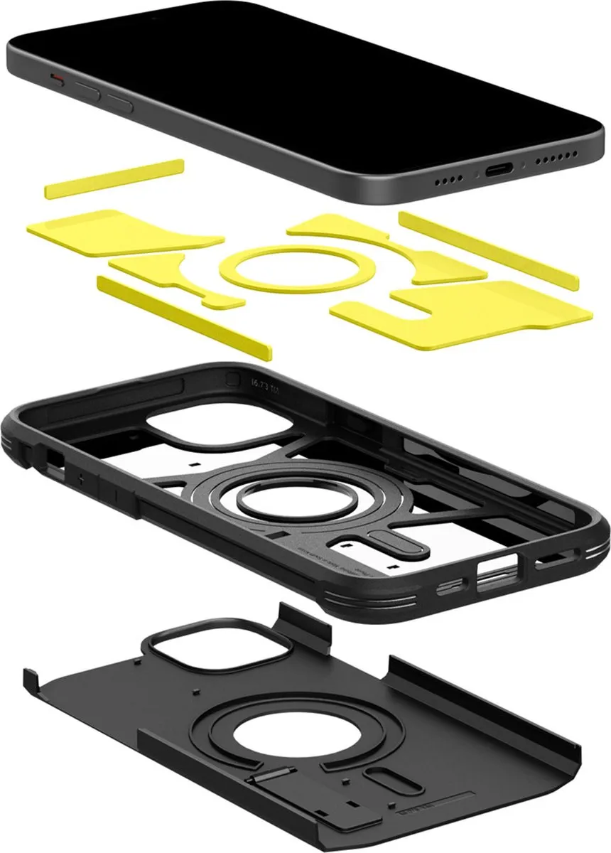 Spigen Tough Armor Magfit iPhone 15 Hoesje - Zwart - 12143 - afbeelding 6 van 6