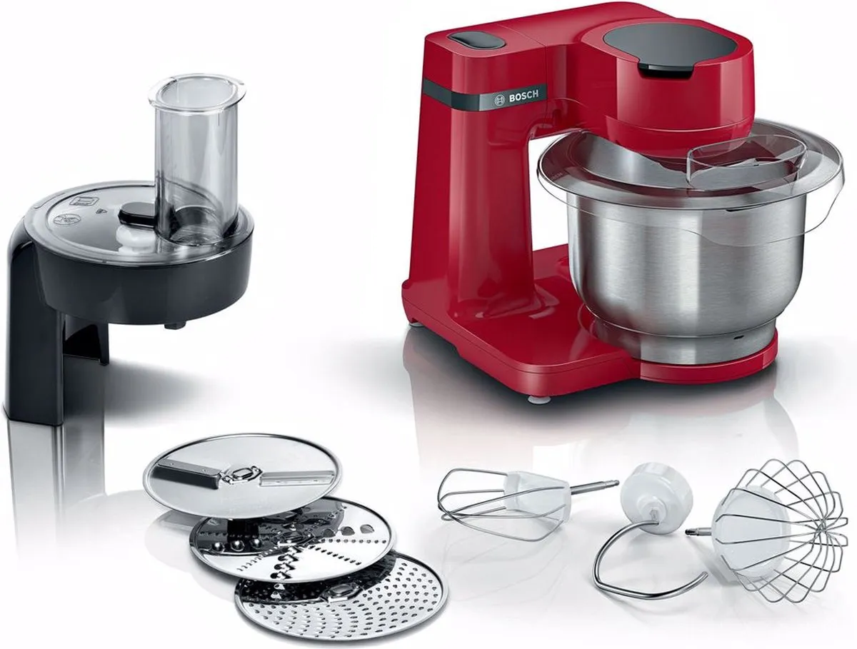 Bosch MUM Serie 2 MUMS2ER01 Keukenmachine 700W - 3,8L - 3 Snijschijven - Rood