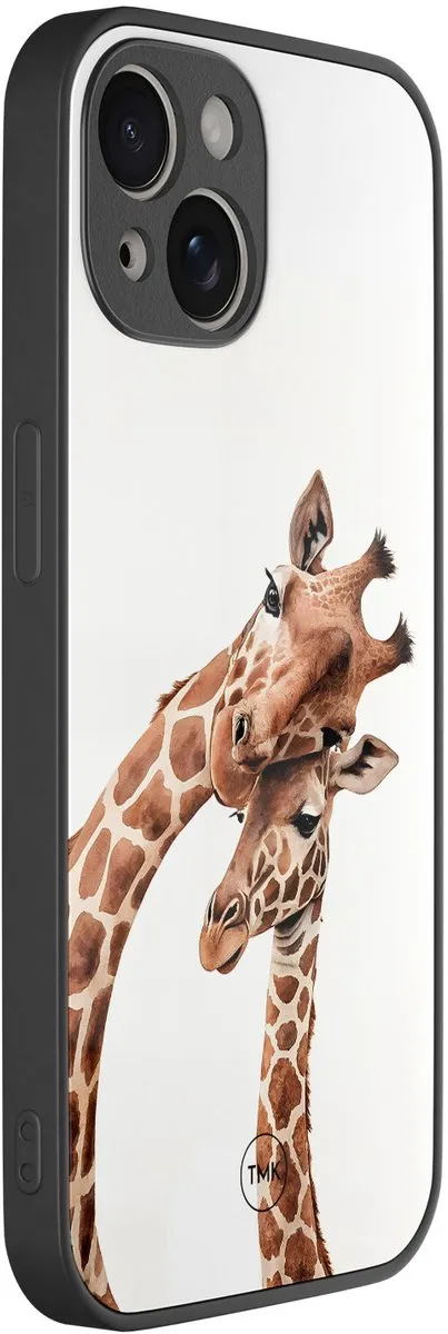 Casevibes iPhone 13 Hoesje - Giraffenprint - Bruin