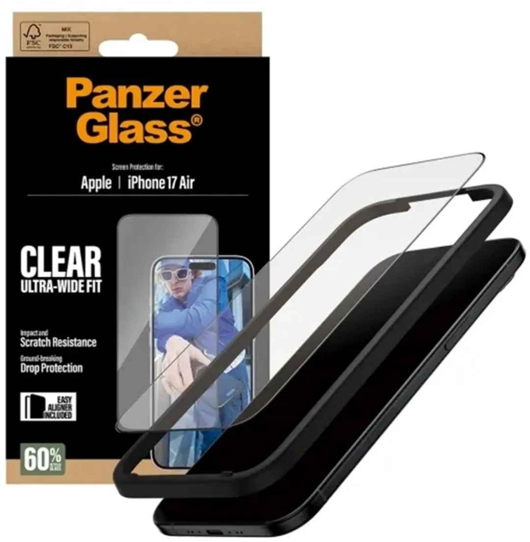 PanzerGlass Ultra-Wide Fit iPhone Air Screenprotector - Case Friendly