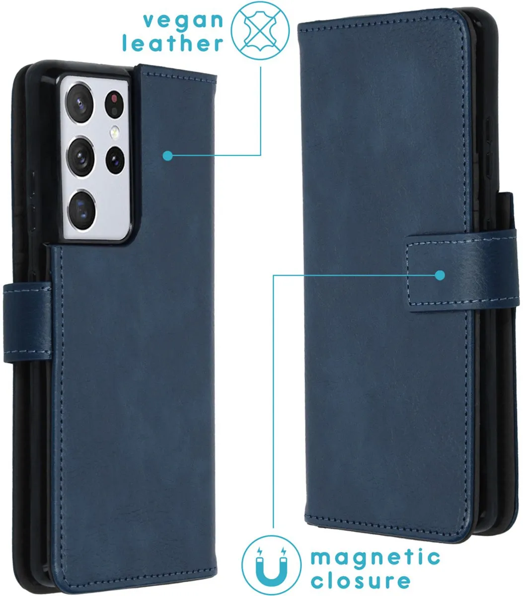 Imoshion Hoesje Samsung Galaxy S21 Ultra 3 Pasjes - Donkerblauw