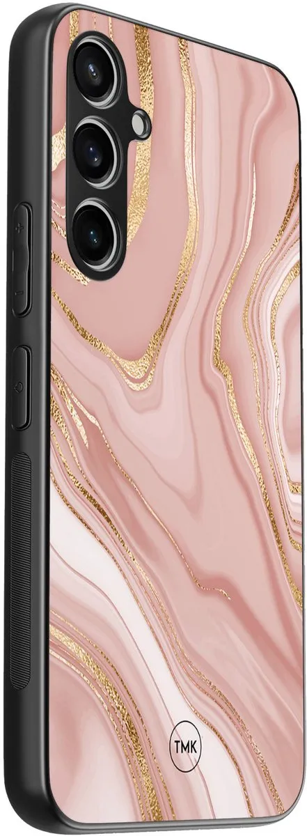 Casevibes Samsung Galaxy S23 FE Hoesje - Roze Marble