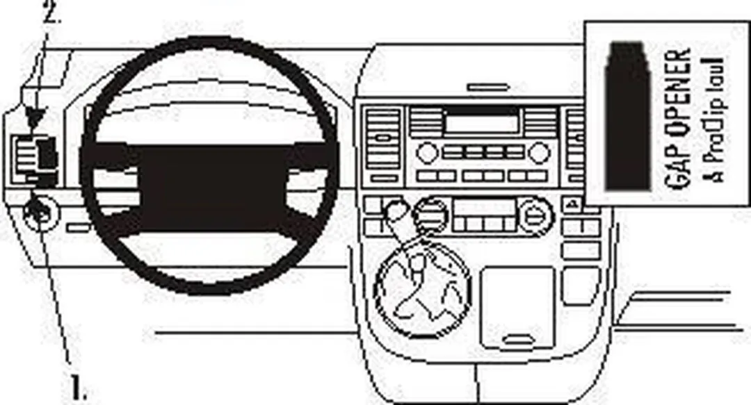 Brodit ProClip 803291 Houder - Volkswagen Multivan 2003-2015 - Zwart - afbeelding 6 van 6