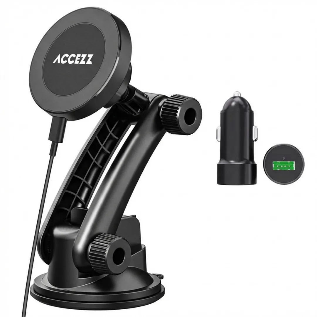 Accezz SH00068214 Telefoonhouder Auto - Magnetisch Opladen - Zwart