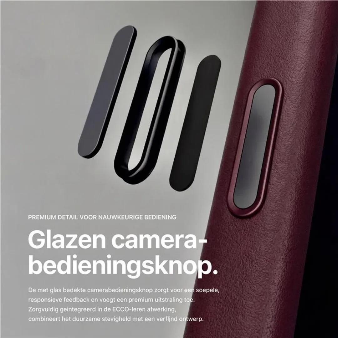 Decoded Leren Hoesje iPhone 17 Pro Max - Premium ECCO Leer - Burgundy Rood
