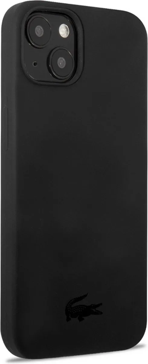 Lacoste Silicone Glossy Logo Hoesje - iPhone 13 Mini - Zwart