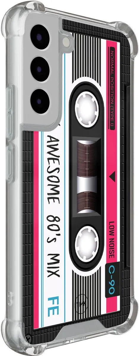 Casevibes Shockproof Hoesje Samsung Galaxy S22 - S/S22/S/009 - Transparant Zwart