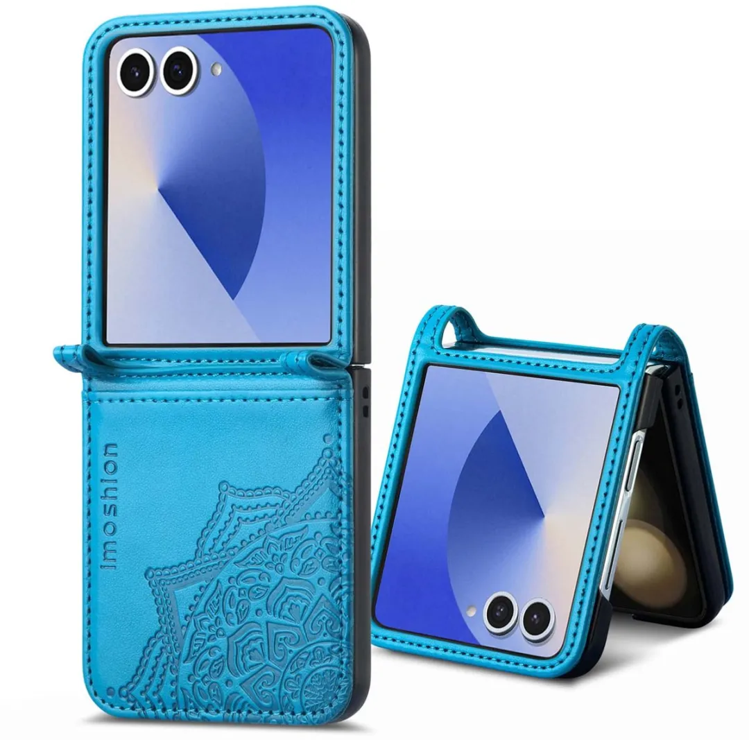 Imoshion Hoesje Samsung Galaxy Z Flip 7 - Turquoise - 3 Pasjes