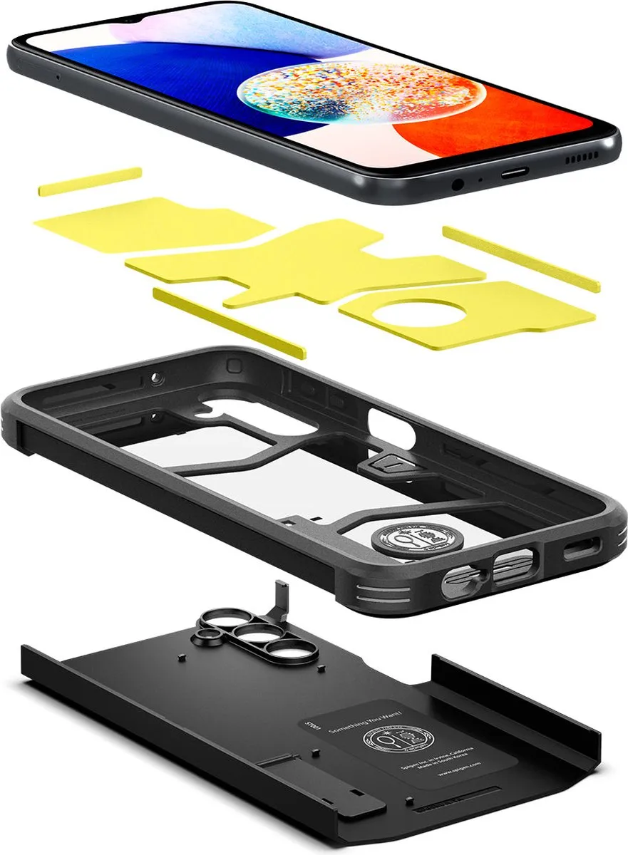 Spigen Tough Armor ACS05848 Hoesje - Samsung Galaxy A14 5G - Zwart - afbeelding 3 van 6