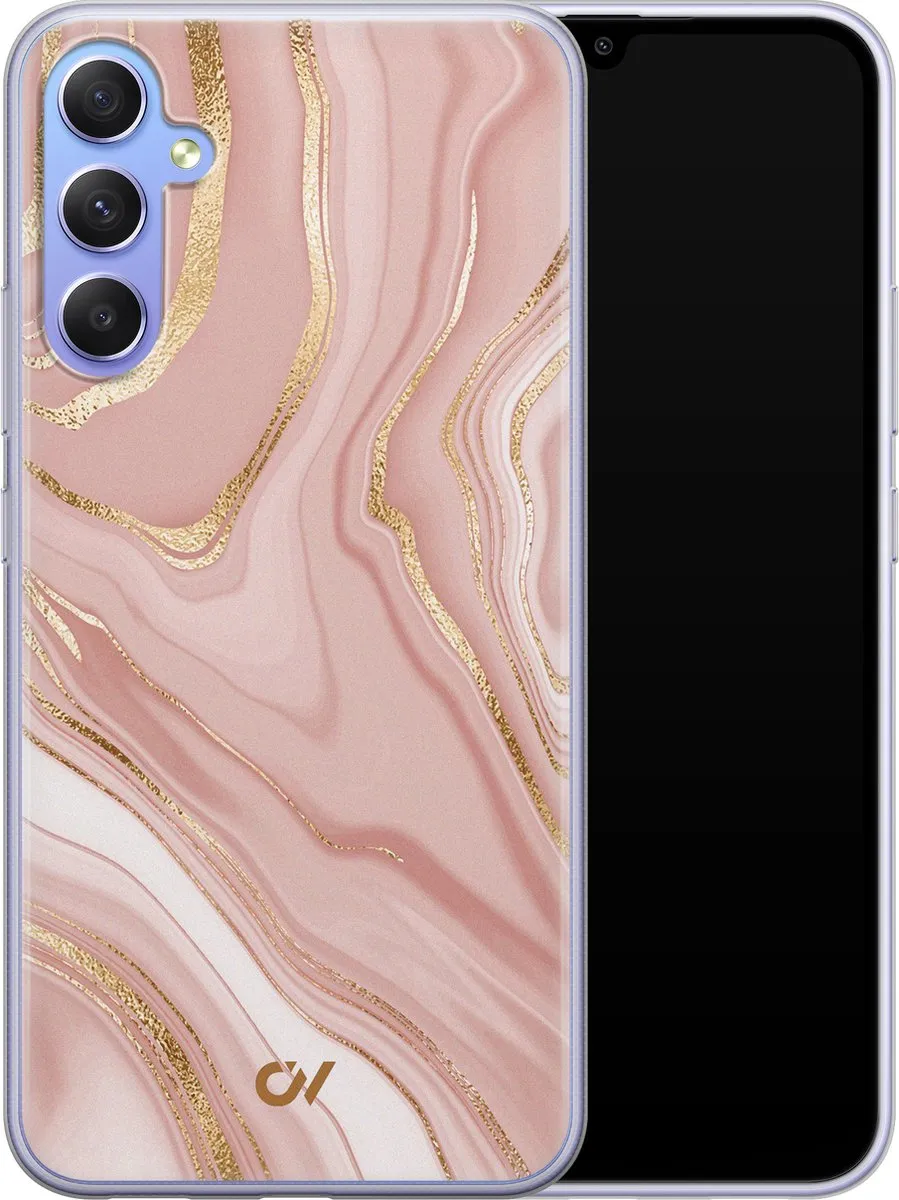Casevibes Hoesje Samsung Galaxy A34 Rose Marble - S/A34/UV/014