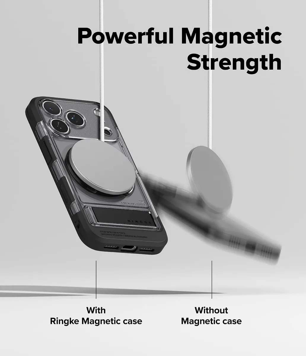 Ringke UX Magnetic Hoesje iPhone 17 Pro - MagSafe - Smoke Zwart