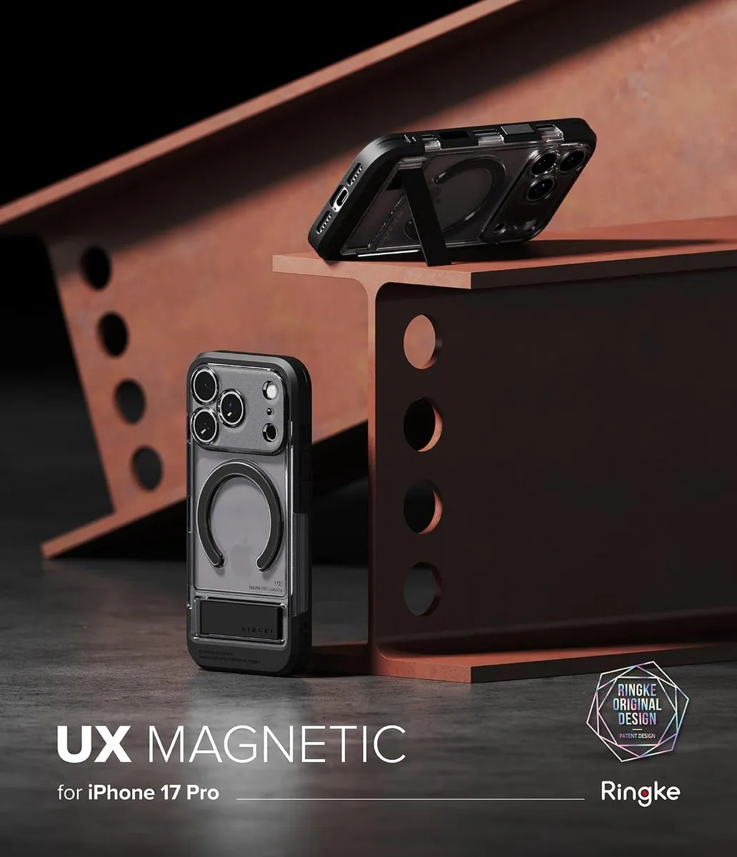 Ringke UX Magnetic Hoesje iPhone 17 Pro - MagSafe - Smoke Zwart - afbeelding 6 van 6