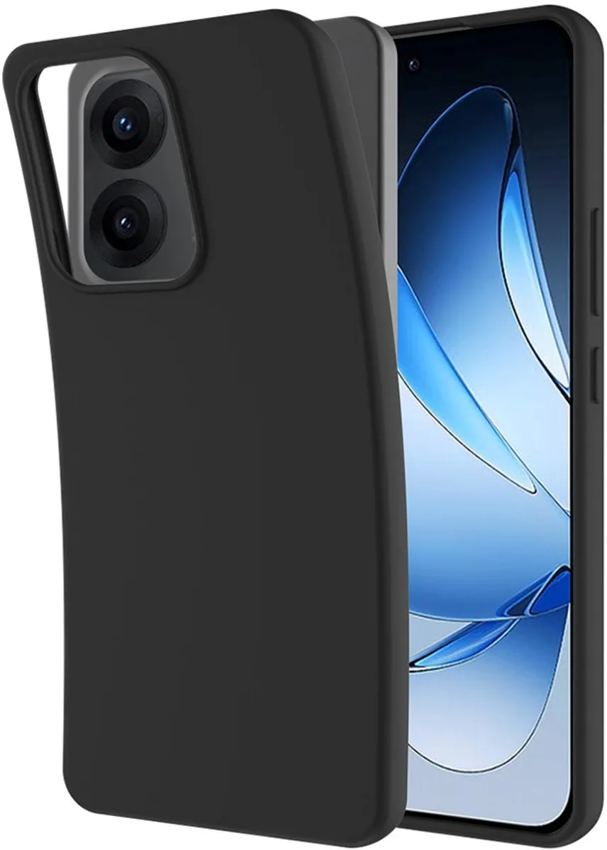 Just in Case Cazy Oppo Reno13 F Hoesje Siliconen - Zwart