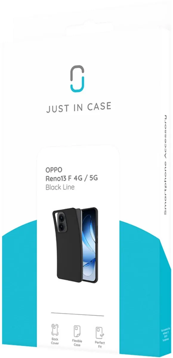 Just in Case Cazy Oppo Reno13 F Hoesje Siliconen - Zwart - afbeelding 6 van 6