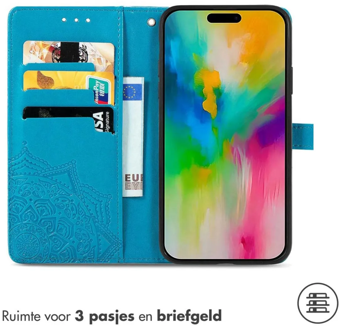Imoshion Hoesje iPhone 17 - Turquoise - 3 Pasjes