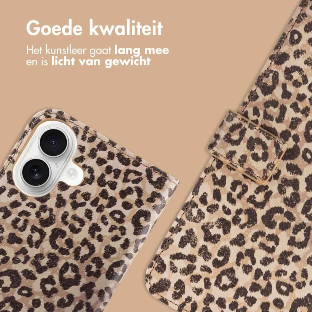 Imoshion iPhone 16 Hoesje Leopard Mood - 3 Pasjes