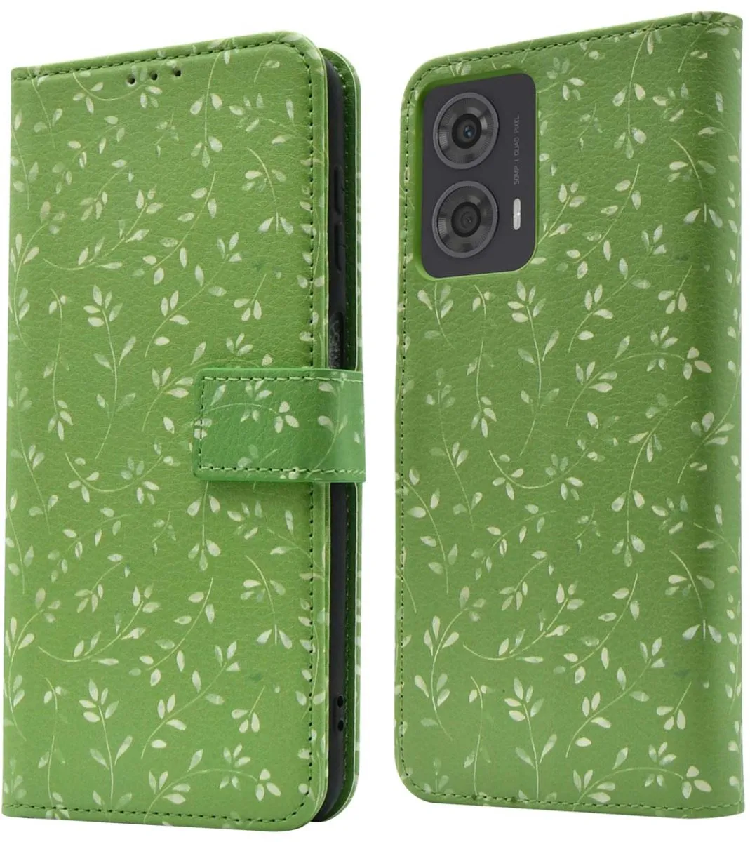 Imoshion Moto G24 Power Hoesje Green Flowers