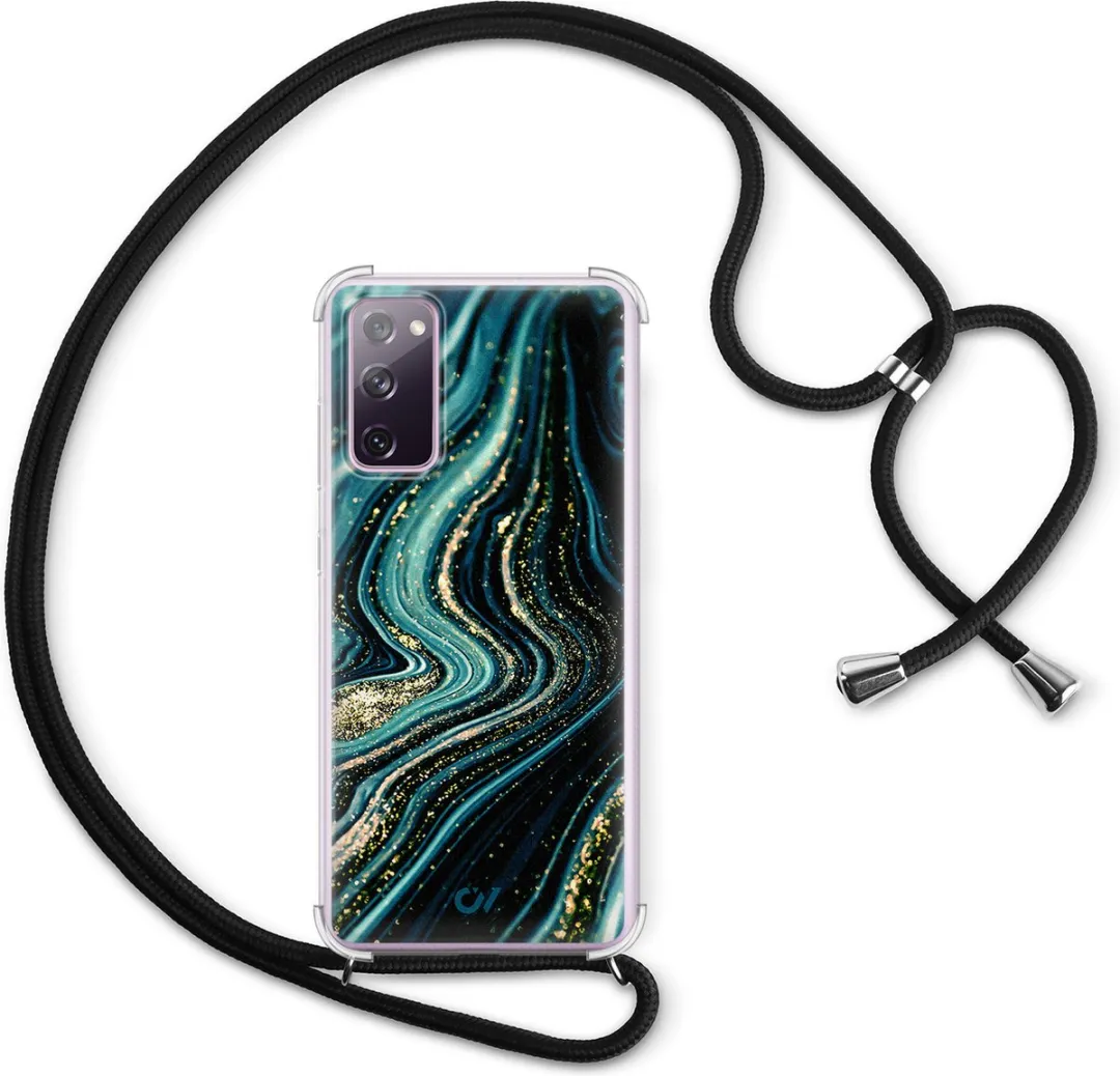 Casevibes S20 FE Telefoonhoesje - Blauw - Crossbody - Inclusief koord