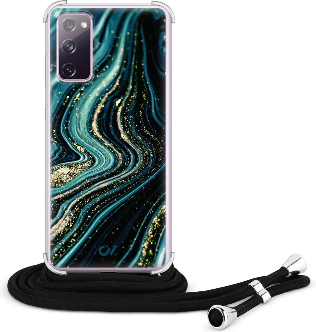Casevibes S20 FE Telefoonhoesje - Blauw - Crossbody - Inclusief koord