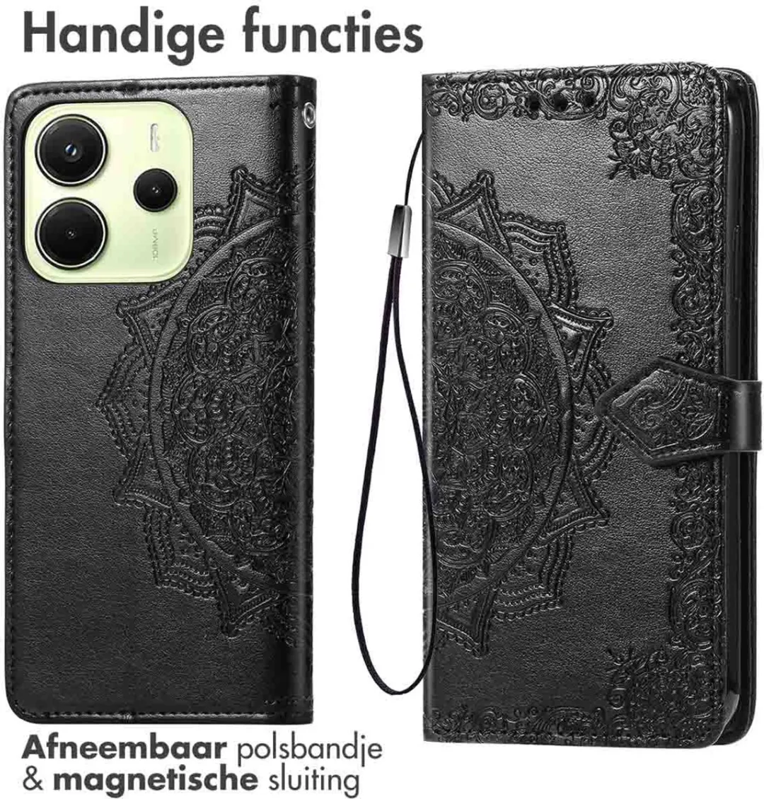 Imoshion Hoesje Xiaomi Redmi Note 14 4G - Mandala Bookcase - Zwart