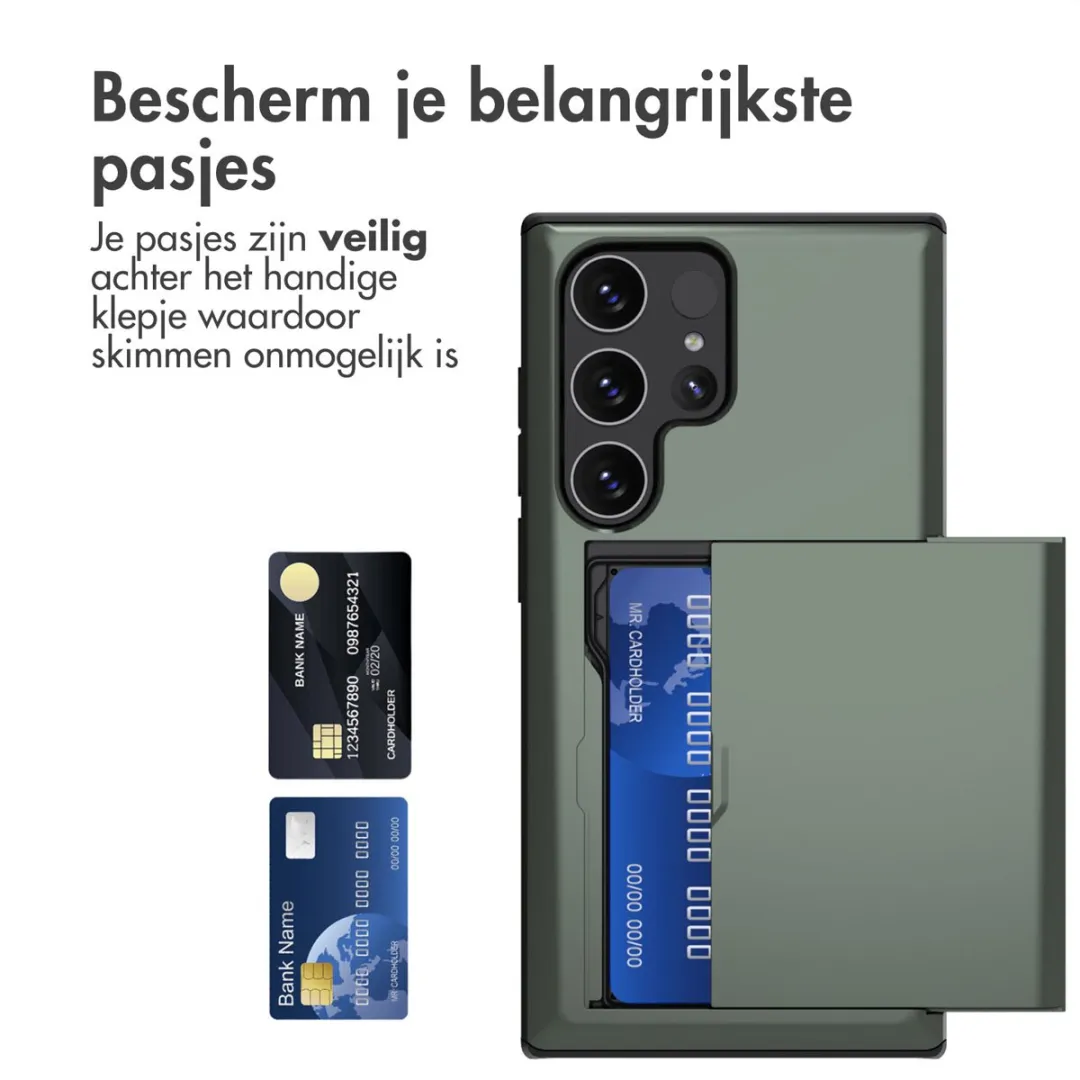 Imoshion Hoesje Samsung Galaxy S24 Ultra - Donkergroen - 2 Pasjes