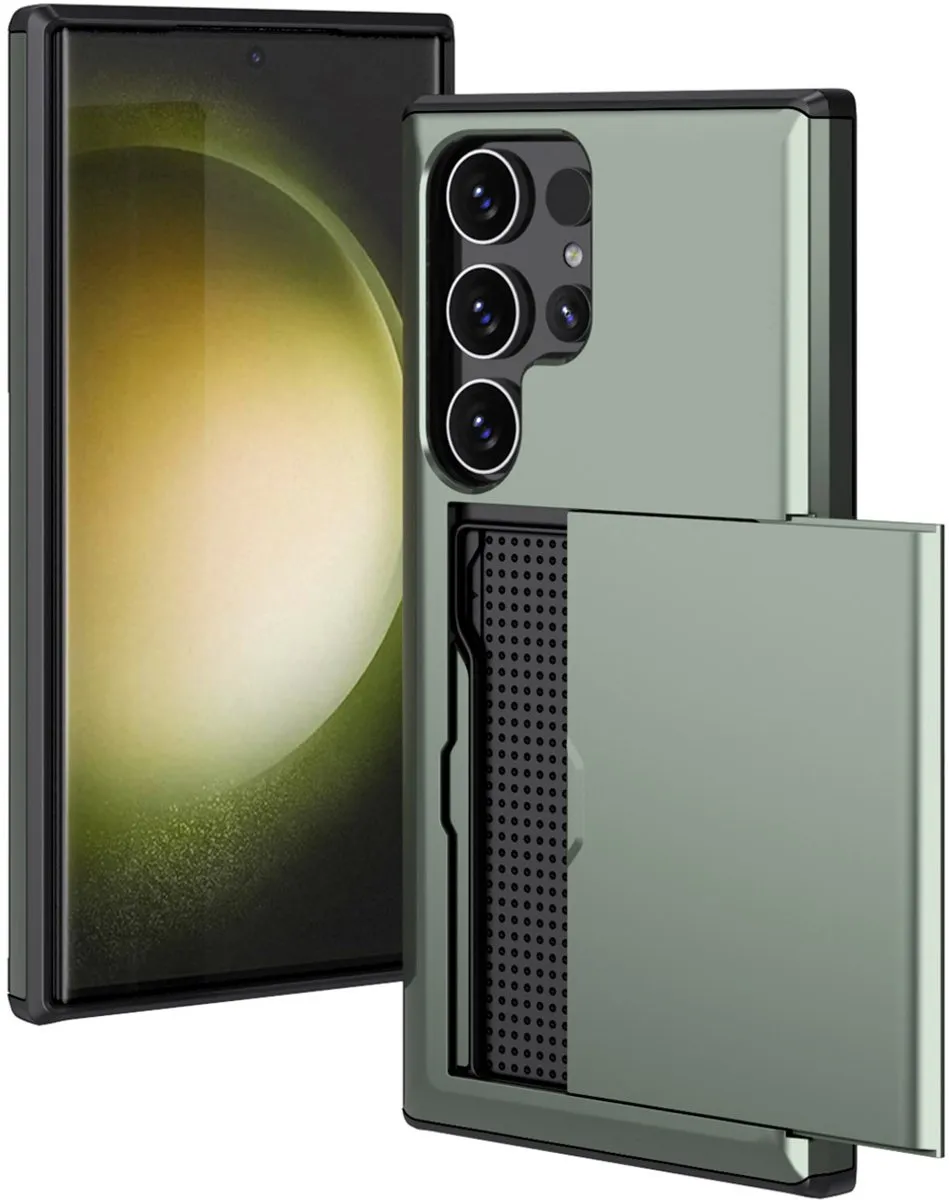 Imoshion Hoesje Samsung Galaxy S24 Ultra - Donkergroen - 2 Pasjes