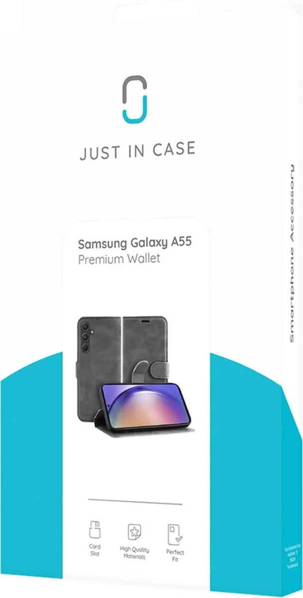 Just in Case Cazy Hoesje Samsung Galaxy A55 - 4 Pasjes - Grijs