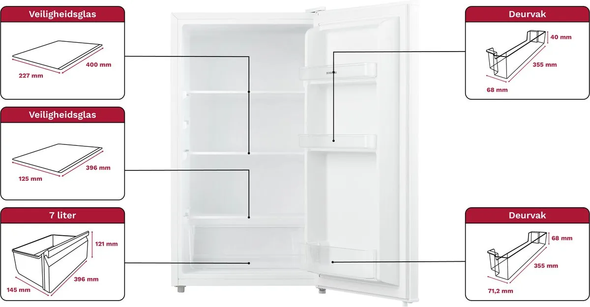 Inventum KK471W Koelkast 94L - Wit