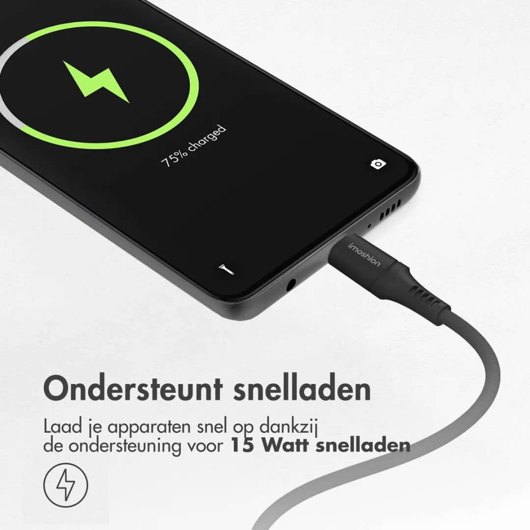 Imoshion Kabel Duopack SH00085129 USB-C naar USB-A 0.25m - 2 Stuks