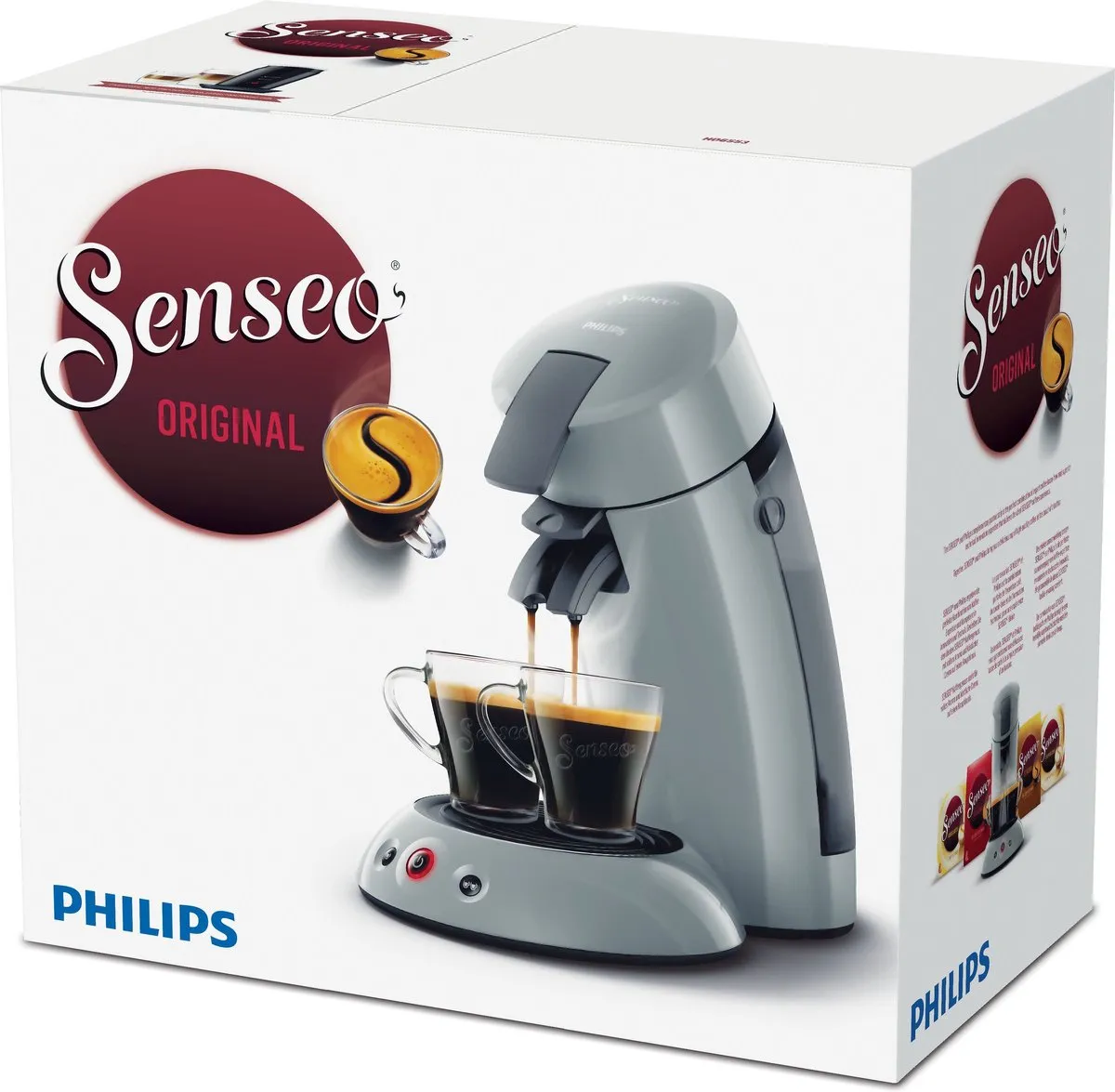 Philips Senseo HD6553/71 Volledig Automatisch Koffiezetapparaat - 2 Kopjes - 0,7L - Grijs/Zilver