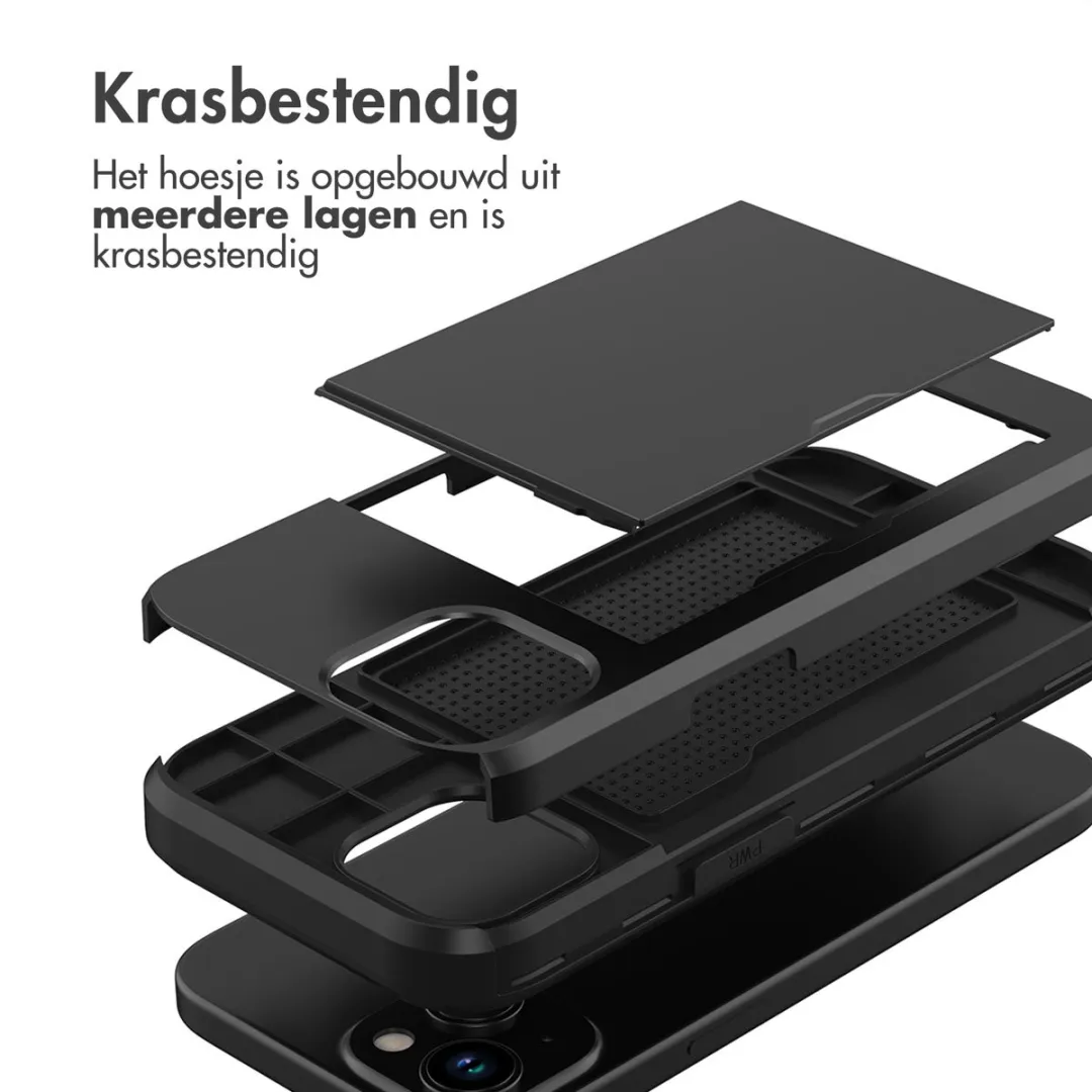 Imoshion Hoesje iPhone 15 - Pasjeshouder 2 Stuks - Zwart