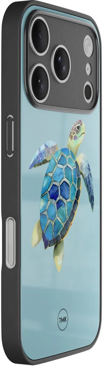 Casevibes iPhone 17 Pro Max Hoesje Schildpad Blauw - TPU Glossy