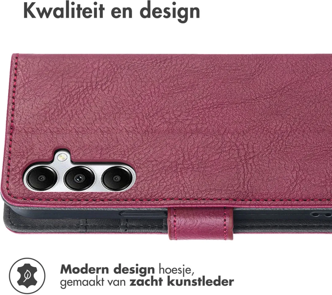 imosHion Hoesje Samsung Galaxy A55 - 3 Pasjes - Bordeaux