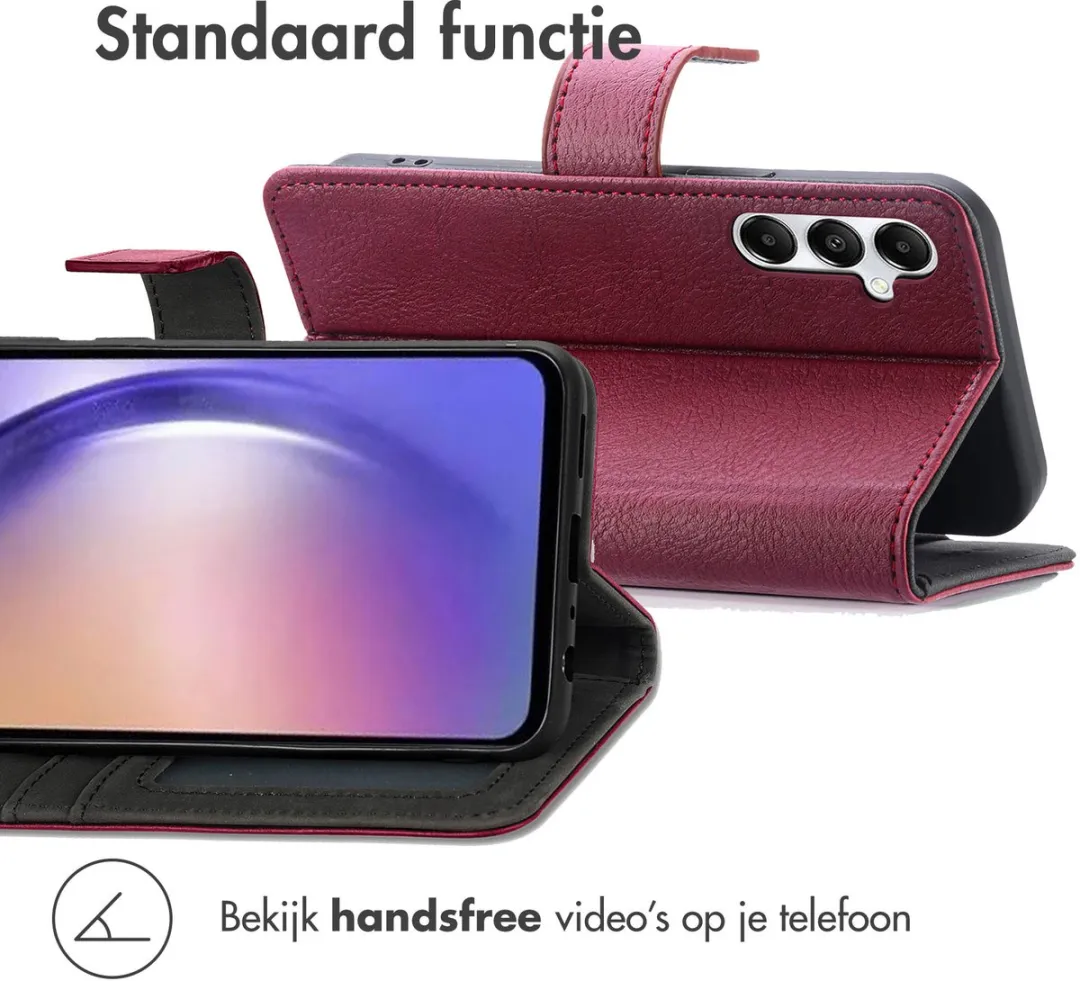imosHion Hoesje Samsung Galaxy A55 - 3 Pasjes - Bordeaux