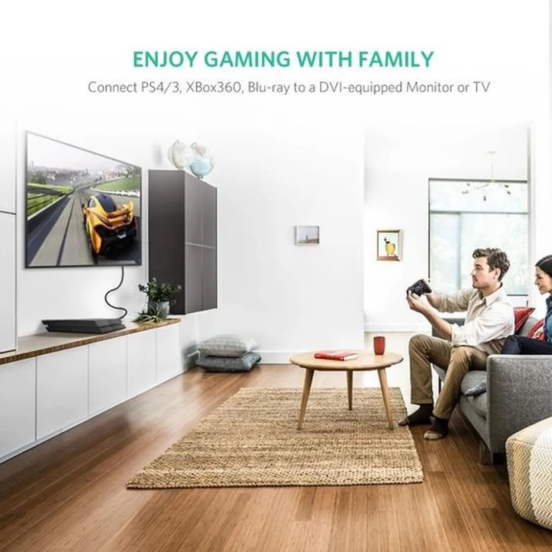 Ugreen HDMI naar DVI 24+1 Adapter Kabel 1M - Zwart