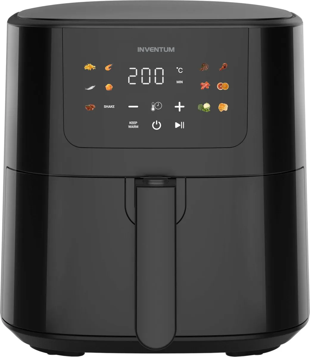 Inventum GF501HLDB - Airfryer - Hetelucht friteuse - 5 liter - 70 tot 200 graden - 1500 watt - Zwart - Beste Koop