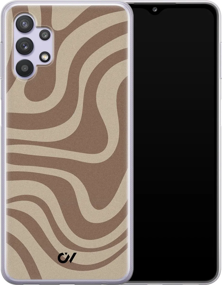 Casevibes Samsung Galaxy A32 5G Hoesje - Bruin - S/A325G/UV/022