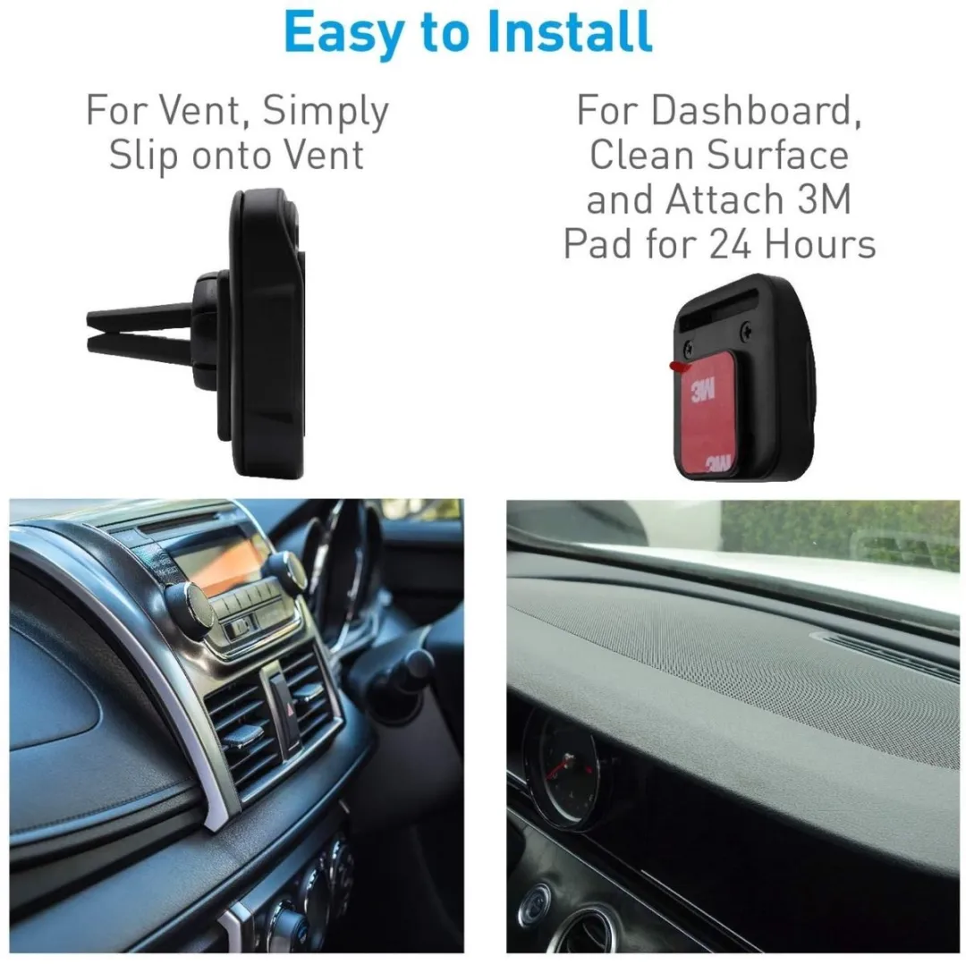 Macally MRINGPOPMAG Telefoonhouder Auto - Magnetisch - Zwart