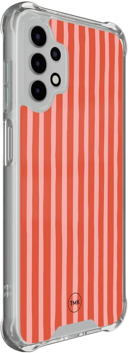 Casevibes Shockproof Hoesje Samsung Galaxy A13 4G - S/A134G/S/003 - Streepjes - Transparant