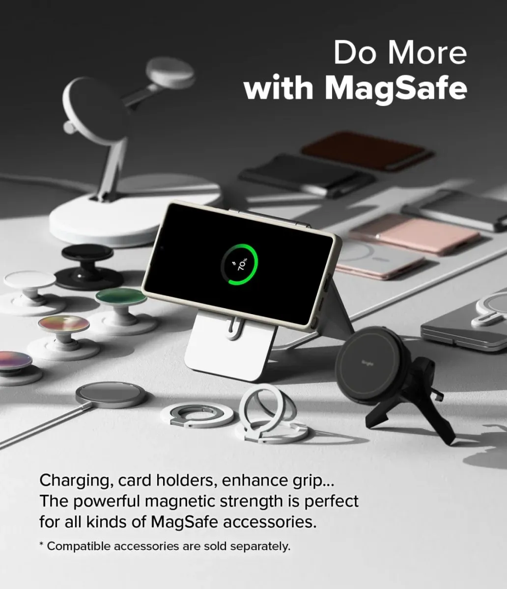 Ringke Silicone MagSafe Hoesje Samsung Galaxy S25 Ultra - Grijs
